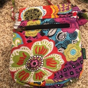 Small colorful cross body bag well made.